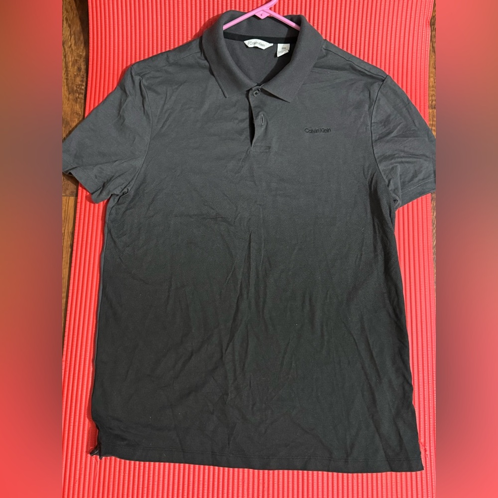 Calvin Klein Men's Black Polo with Subtle Logo